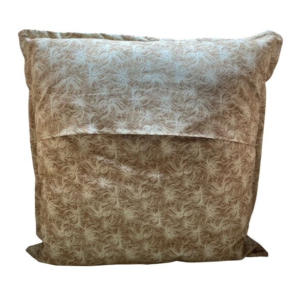 Cat-Themed Pillow Cover With Fun Cat Faces Print & Floral Accents 18" x 18" Doub - Picture 4 of 9